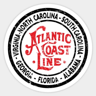 Distressed Atlantic Coast Line Railroad Sticker